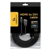 Видео кабель Cablexpert CC-HDMI-DVI-7.5MC, HDMI (M) - DVI-I (M), 7,5м, Чёрный