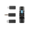 Microfon portabil pentru înregistrare vocală Boya Boyalink, Fără fir, Negru Microfon portabil pentru înregistrare vocală Boya Boyalink, Fără fir, Negru