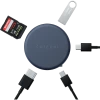 Satechi OntheGo™ 5-in-1 Multiport Indigo, USB-C Host, USB-C PD60W, USB-C 3.2Gen1, USB-A 3.2Gen1, SD