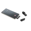 Microfon portabil pentru înregistrare vocală Cellularline Talk Pro, Fără fir/Cu fir, Negru