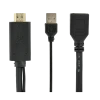 Adaptor Video Cablexpert A-HDMIM-DPF-01, HDMI (M) - DisplayPort, USB Type-A, 0,1m, Negru Adaptor Video Cablexpert A-HDMIM-DPF-01, HDMI (M) - DisplayPort, USB Type-A, 0,1m, Negru