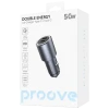 Car Charger Proove Double Energy 50W (Type-C + Type-C) Metal Gray Car Charger Proove Double Energy 50W (Type-C + Type-C) Metal Gray