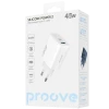 Incarcator Proove, Silicone Power 45W, USB+Type-C, (fara cablu) White Incarcator Proove, Silicone Power 45W, USB+Type-C, (fara cablu) White