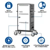 Naotic Charging Cabinet 30 Devices (Tablets, Notebooks), 30 USB-A ports/30 USB-C ports, 3 points loc