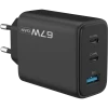Incarcator Proove, Silicone Power 67W, 2Type-C+USB, (fara cablu), Black