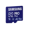 .512GB MicroSD (Class 10) UHS-I (U3) +SD adapter, Samsung PRO Plus 