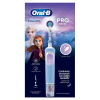 Periuță de dinți electrică Braun Oral-B Vitality PRO Kids Frozen Albastru deschis - Pentru copii | Rotativ | Extra-moale | Rotundă