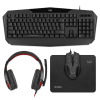 Set Tastatură + Mouse + Mouse Pad + Căști SVEN GS-4300 Membrană Negru - Cu fir | Engleza,Rusă