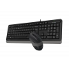 Set Tastatură + Mouse A4Tech F1010 Membrană Gri - Cu fir | Română,Engleza,Rusă