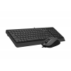 Set Tastatură + Mouse A4Tech F1512 Membrană Negru - Cu fir | Română,Engleza,Rusă