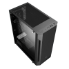 Компьютерный корпус Gamemax FORTRESS TG Midi-Tower Черный - Без блока питания | Металл,Пластик АБС,Закаленное стекло