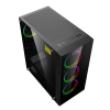 Carcasă PC Gamemax DARCO XD Midi-Tower Negru - Fără PSU | Metal,ABS Plastic,Sticlă călită | ARGB