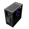 Carcasă PC Gamemax DARCO XD Midi-Tower Negru - Fără PSU | Metal,ABS Plastic,Sticlă călită | ARGB