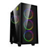 Carcasă PC Gamemax DARCO XD Midi-Tower Negru - Fără PSU | Metal,ABS Plastic,Sticlă călită | ARGB
