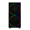 Компьютерный корпус Gamemax BLACK HOLE Midi-Tower Черный - Без блока питания | Пластик АБС,Сталь,Закаленное стекло | ARGB