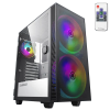 Carcasă PC Gamemax AERO Midi-Tower Negru - Fără PSU | ABS Plastic,Oțel,Sticlă călită | ARGB