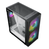 Carcasă PC Gamemax AERO Midi-Tower Negru - Fără PSU | ABS Plastic,Oțel,Sticlă călită | ARGB