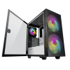 Carcasă PC Gamemax AERO Midi-Tower Negru - Fără PSU | ABS Plastic,Oțel,Sticlă călită | ARGB