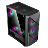 Компьютерный корпус Gamemax REVOLT Midi-Tower Черный - Без блока питания | Металл,Пластик АБС,Закаленное стекло | ARGB