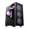 Carcasă PC Gamemax STORM Mini-Tower Negru - Fără PSU | Metal | RGB
