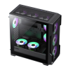 Carcasă PC Gamemax SIEGE BK Midi-Tower Negru - Fără PSU | Metal | RGB
