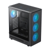 Компьютерный корпус Gamemax STORM 2 AB Midi-Tower Черный - Без блока питания | Металл,Пластик АБС,Закаленное стекло