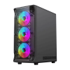 Компьютерный корпус Gamemax STARLIGHT 2 AB Midi-Tower Черный - Без блока питания | Металл,Закаленное стекло