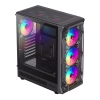 Компьютерный корпус Gamemax STARLIGHT 2 AB Midi-Tower Черный - Без блока питания | Металл,Закаленное стекло