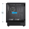 Carcasă PC Gamemax VISTA COC AB Midi-Tower Negru - Fără PSU | Aluminiu,Sticlă călită