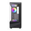 Carcasă PC Gamemax VISTA COC AB Midi-Tower Negru - Fără PSU | Aluminiu,Sticlă călită