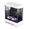 Компьютерный корпус Gamemax VISTA CPC AW Midi-Tower Белый - Без блока питания | Алюминий,Закаленное стекло