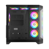 Компьютерный корпус Gamemax HYPE-A Midi-Tower Черный - Без блока питания | Металл,Закаленное стекло