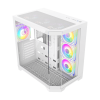 Carcasă PC Gamemax HYPE-A Midi-Tower Alb - Fără PSU | Metal, sticlă călită