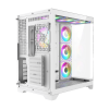 Carcasă PC Gamemax HYPE-A Midi-Tower Alb - Fără PSU | Metal, sticlă călită