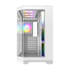 Carcasă PC Gamemax HYPE-A Midi-Tower Alb - Fără PSU | Metal, sticlă călită