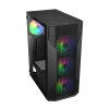 Carcasă PC Cougar MX 110 RGB Midi-Tower Negru - Fără PSU | Oțel, plastic ABS, Sticlă călită