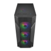 Carcasă PC Cougar MX 110 RGB Midi-Tower Negru - Fără PSU | Oțel, plastic ABS, Sticlă călită
