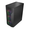 Carcasă PC Cougar MX 110 RGB Midi-Tower Negru - Fără PSU | Oțel, plastic ABS, Sticlă călită