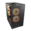 Carcasă PC Cougar OmnyX Midi-Tower Negru - Fără PSU | Oțel, plastic ABS, Sticlă călită