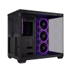 Carcasă PC ASUS A32 Plus Midi-Tower Negru - Fără PSU | Oțel, plastic ABS, Sticlă călită | ARGB