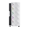 Компьютерный корпус Gamemax Diamond CP WT Midi-Tower Белый - Без блока питания | Металл, Пластик ABS, Закаленное стекло | ARGB