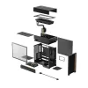 Carcasă PC Deepcool CL6600 Midi-Tower Negru - Fără PSU | Oțel, plastic ABS, Sticlă călită | ARGB
