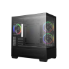 Carcasă PC Deepcool CG380 3F Mini-Tower Negru - Fără PSU | Oțel, plastic ABS, Sticlă călită