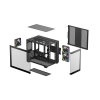 Carcasă PC Deepcool CG330 3F Midi-Tower Negru - Fără PSU | Oțel, plastic ABS, Sticlă călită