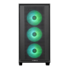 Carcasă PC Chieftec Hunter 3 Midi-Tower Negru - Fără PSU | Oțel, plastic ABS, Sticlă călită