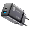 Încărcător Cellularline Charger GAN Negru - 45 W | USB Type-A ,USB Type-C Încărcător Cellularline Charger GAN Negru - 45 W | USB Type-A ,USB Type-C