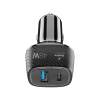 Incărcător auto Cellularline Dual Kit Negru - 48 W | USB Type-A ,USB Type-C