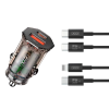 Incărcător auto XO CC50 Maro - 20 W | USB Type-A ,USB Type-C
