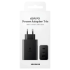 Зарядное устройство Samsung Fast Travel EP-T6530 Черный - 65 Вт | USB Type-A ,USB Type-C Зарядное устройство Samsung Fast Travel EP-T6530 Черный - 65 Вт | USB Type-A ,USB Type-C
