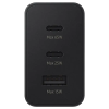 Зарядное устройство Samsung Fast Travel EP-T6530 Черный - 65 Вт | USB Type-A ,USB Type-C Зарядное устройство Samsung Fast Travel EP-T6530 Черный - 65 Вт | USB Type-A ,USB Type-C